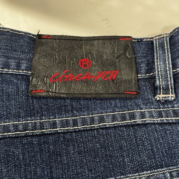 FUBU The Collection Jean Shorts Size W40 Hip Hop Skater Y2K Jorts - Picture 5 of 10